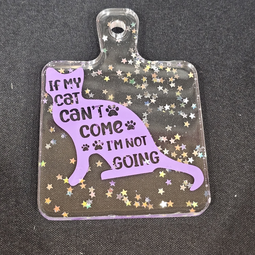 Handmade Beautiful Beacons If My Cat Can't Come Spoon Rest Coaster Cat Mom Gift